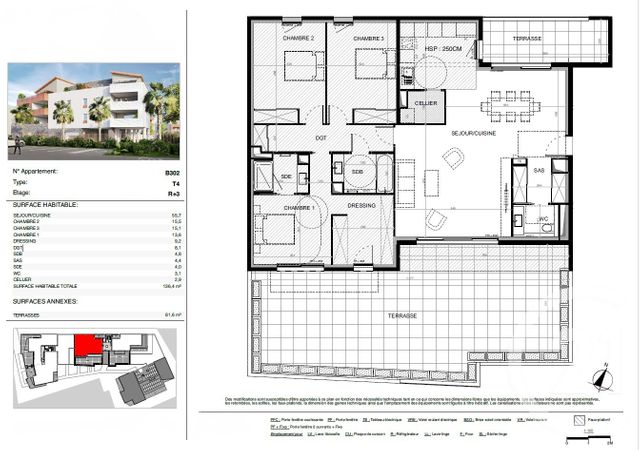 Appartement T4 à vendre - 4 pièces - 136.8 m2 - BAILLARGUES - 34 - LANGUEDOC-ROUSSILLON - Century 21 La Cadoule