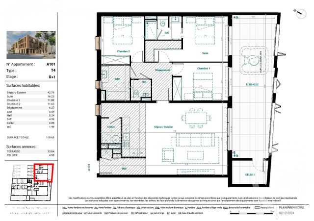 Appartement T4 à vendre - 4 pièces - 108.68 m2 - MAUGUIO CARNON - 34 - LANGUEDOC-ROUSSILLON - Century 21 La Cadoule