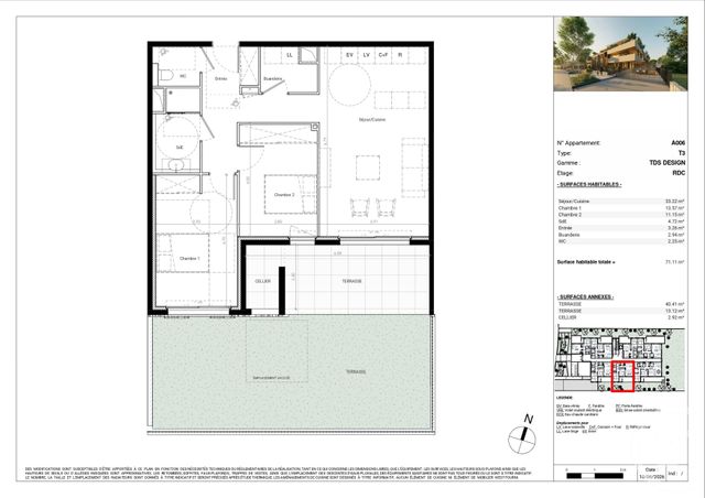 Appartement T3 à vendre - 3 pièces - 71.1 m2 - BAILLARGUES - 34 - LANGUEDOC-ROUSSILLON - Century 21 La Cadoule