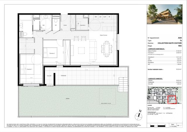 Appartement T3 à vendre - 3 pièces - 92.42 m2 - BAILLARGUES - 34 - LANGUEDOC-ROUSSILLON - Century 21 La Cadoule
