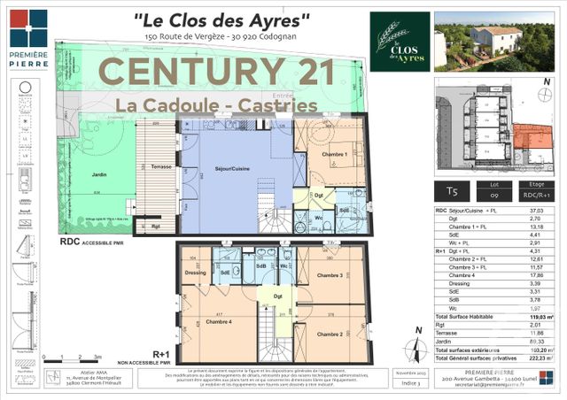 maison à vendre - 5 pièces - 119.03 m2 - CODOGNAN - 30 - LANGUEDOC-ROUSSILLON - Century 21 La Cadoule