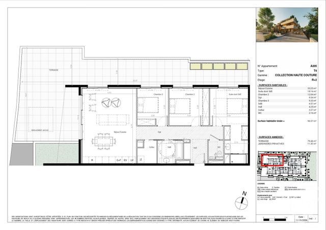 Appartement T4 à vendre - 4 pièces - 96.57 m2 - BAILLARGUES - 34 - LANGUEDOC-ROUSSILLON - Century 21 La Cadoule