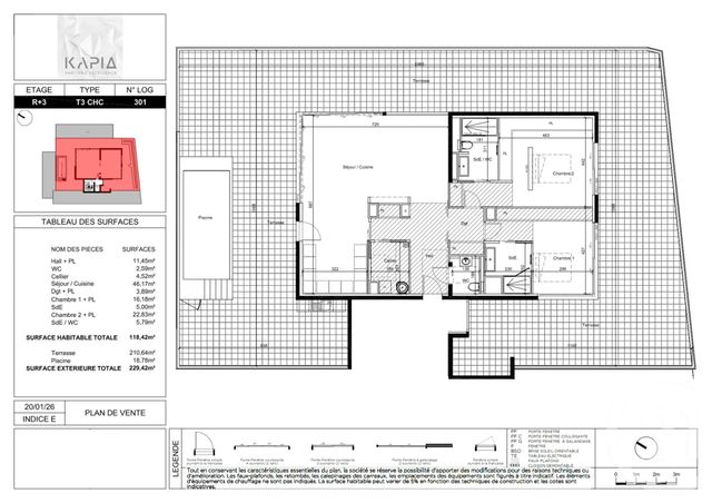 Appartement T3 à vendre - 3 pièces - 118.42 m2 - CASTELNAU LE LEZ - 34 - LANGUEDOC-ROUSSILLON - Century 21 La Cadoule