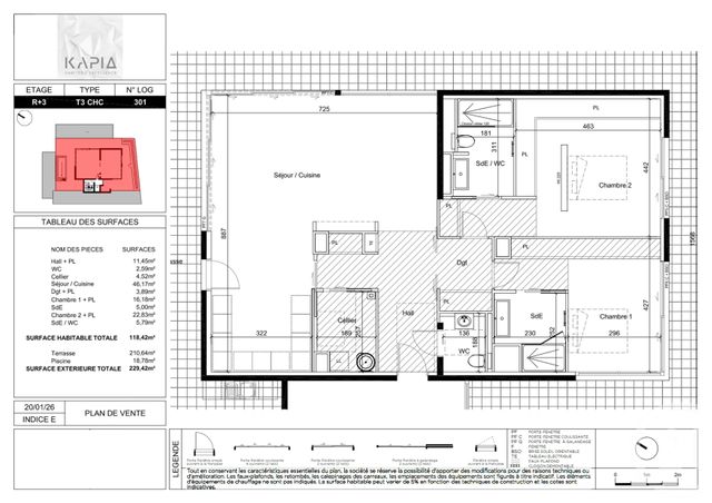 Appartement T3 à vendre - 3 pièces - 118.42 m2 - CASTELNAU LE LEZ - 34 - LANGUEDOC-ROUSSILLON - Century 21 La Cadoule