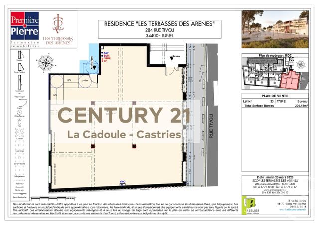 Appartement Local à vendre - 1 pièce - 220.18 m2 - LUNEL - 34 - LANGUEDOC-ROUSSILLON - Century 21 La Cadoule