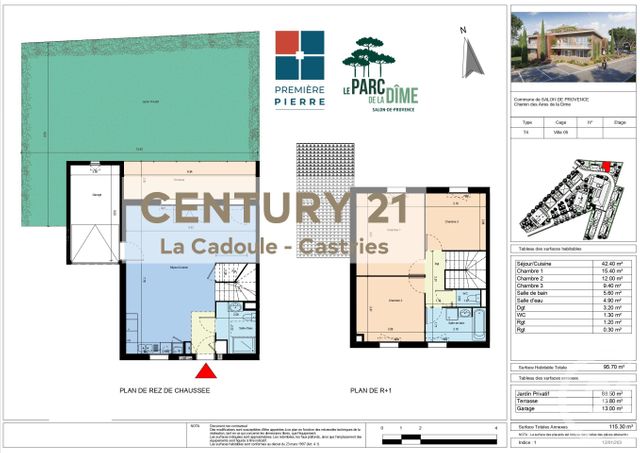 maison à vendre - 4 pièces - 95.7 m2 - SALON DE PROVENCE - 13 - PROVENCE-ALPES-COTE-D-AZUR - Century 21 La Cadoule