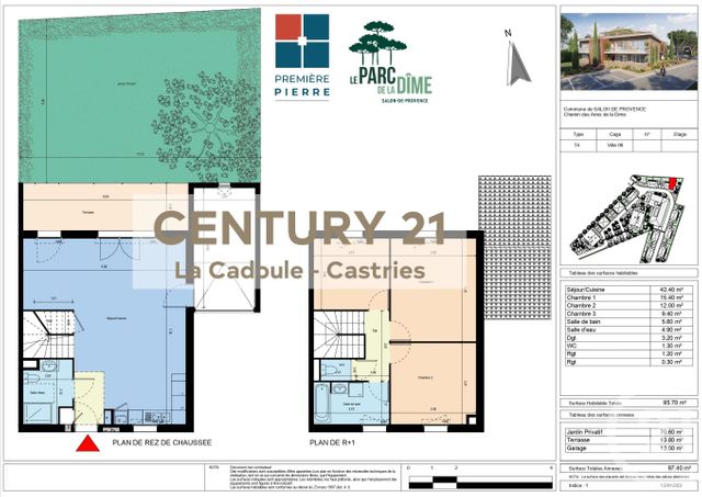 maison à vendre - 4 pièces - 95.7 m2 - SALON DE PROVENCE - 13 - PROVENCE-ALPES-COTE-D-AZUR - Century 21 La Cadoule