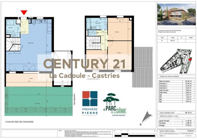 maison à vendre - 4 pièces - 95.7 m2 - SALON DE PROVENCE - 13 - PROVENCE-ALPES-COTE-D-AZUR - Century 21 La Cadoule