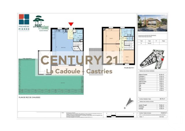 maison à vendre - 4 pièces - 95.7 m2 - SALON DE PROVENCE - 13 - PROVENCE-ALPES-COTE-D-AZUR - Century 21 La Cadoule