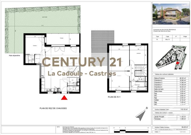 maison à vendre - 5 pièces - 110.0 m2 - SALON DE PROVENCE - 13 - PROVENCE-ALPES-COTE-D-AZUR - Century 21 La Cadoule