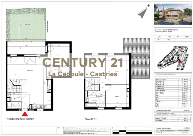 maison à vendre - 5 pièces - 110.0 m2 - SALON DE PROVENCE - 13 - PROVENCE-ALPES-COTE-D-AZUR - Century 21 La Cadoule